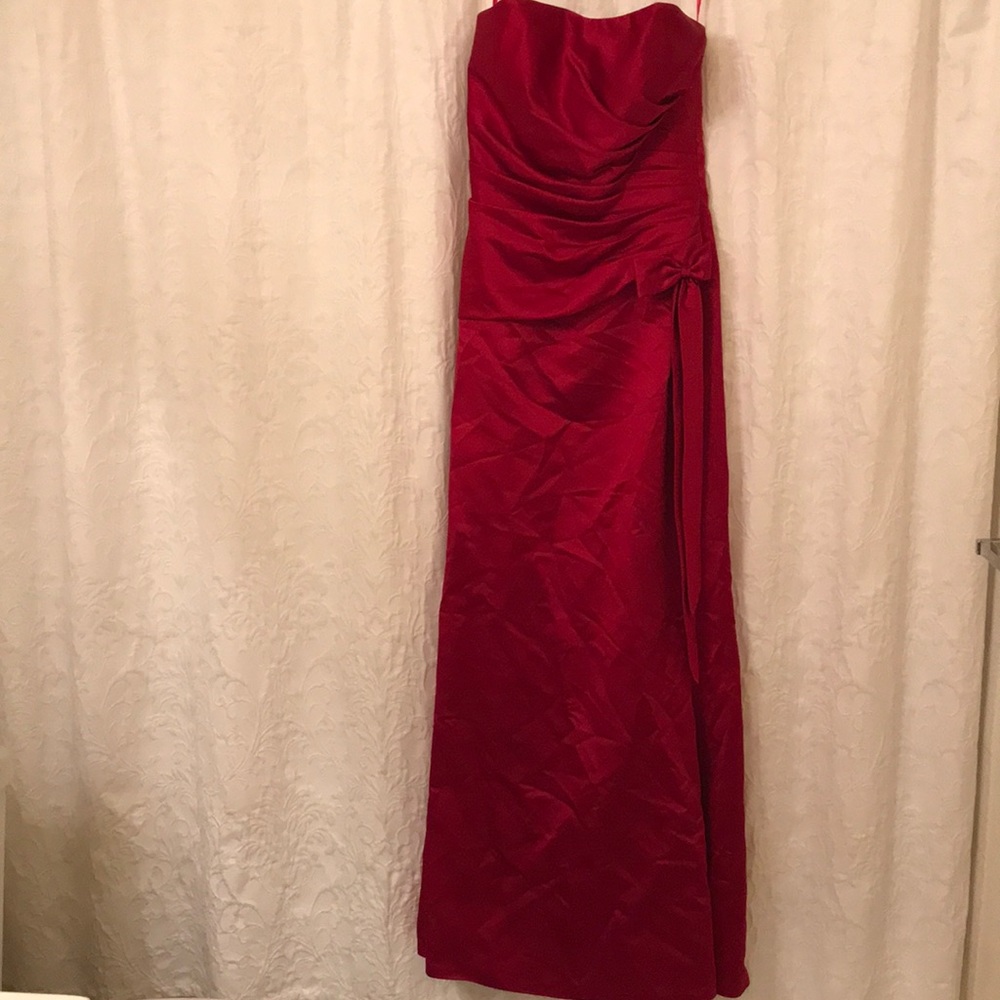 Red formal dress